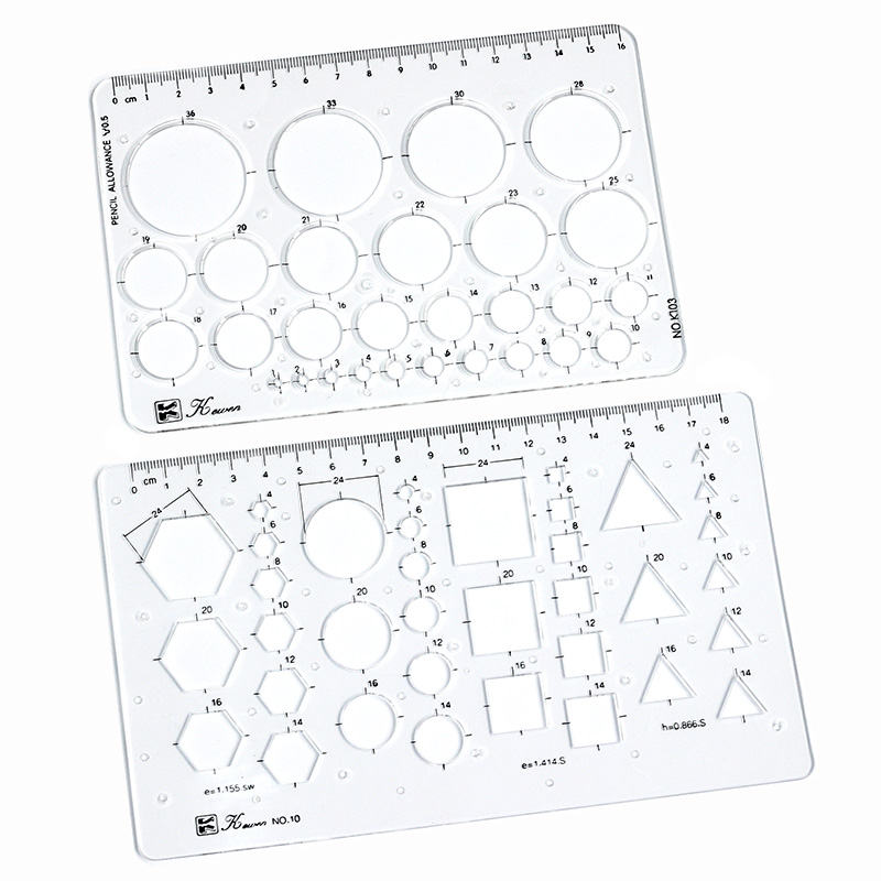 Ruler Set Transparent - Transparent drawing size square square ruler