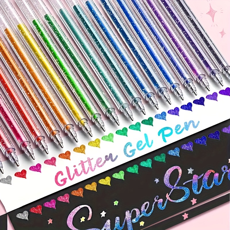 Highlighter Set Pastel - 8/12/18-Piece Special Glitter Gel Pen Set,