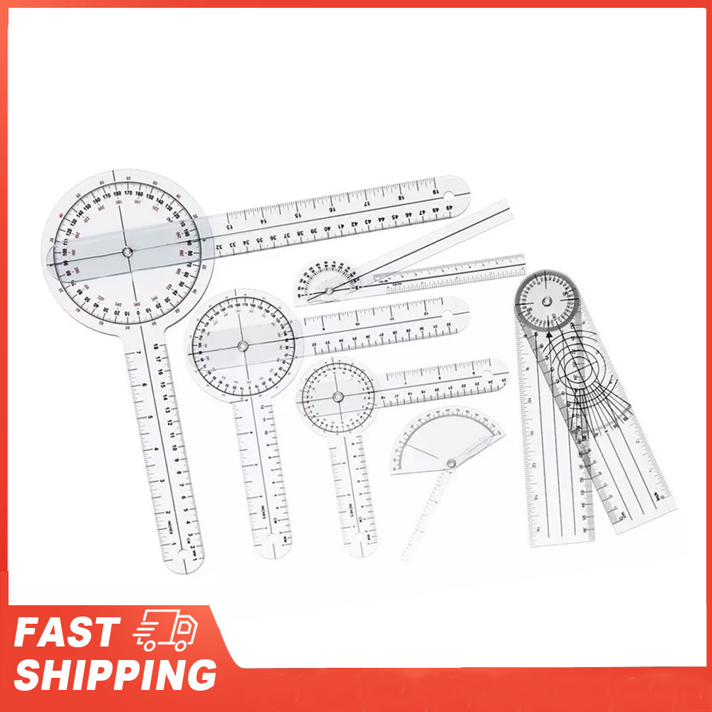 6PCS Medical Goniometer Set PV - Ruler Set Transparent ulasan dan harga