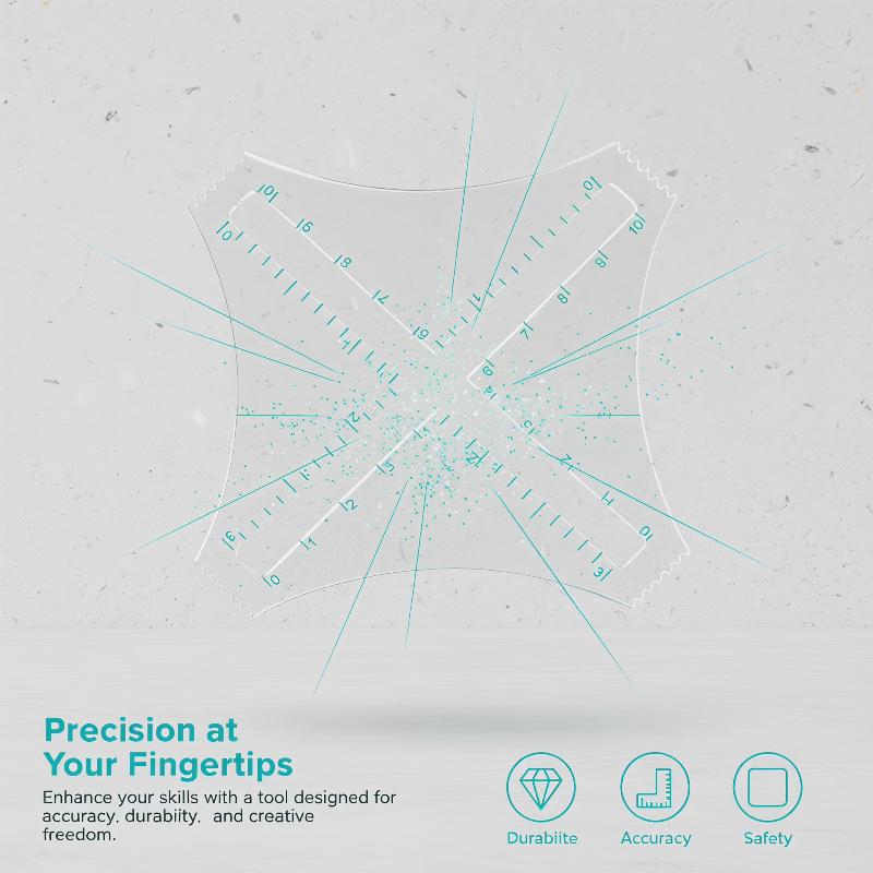 Acrylic Transparent Density Ru - Ruler Set Transparent ulasan dan harga