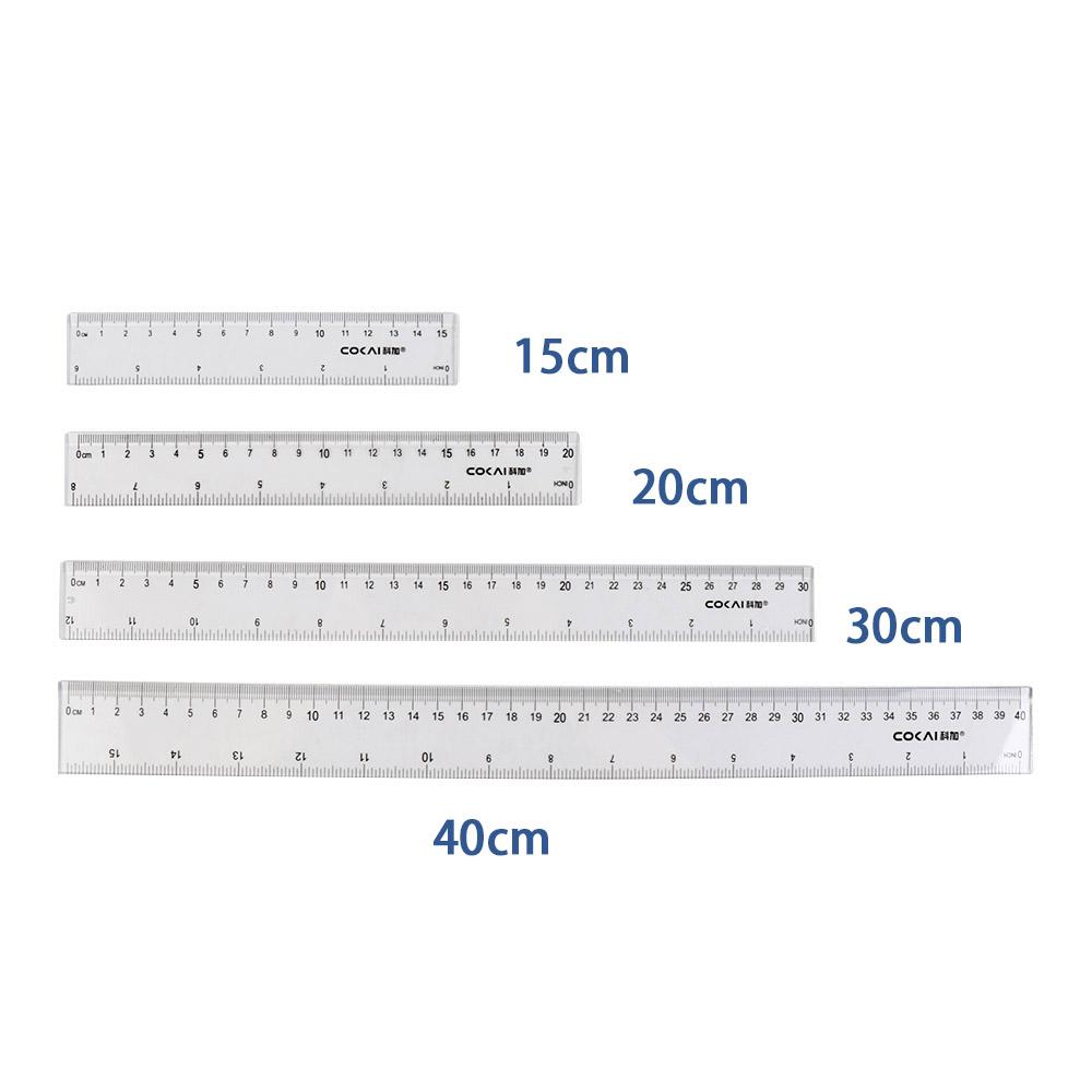 Desk Accessories 15cm 20cm 30c - Ruler Set Transparent ulasan dan harga