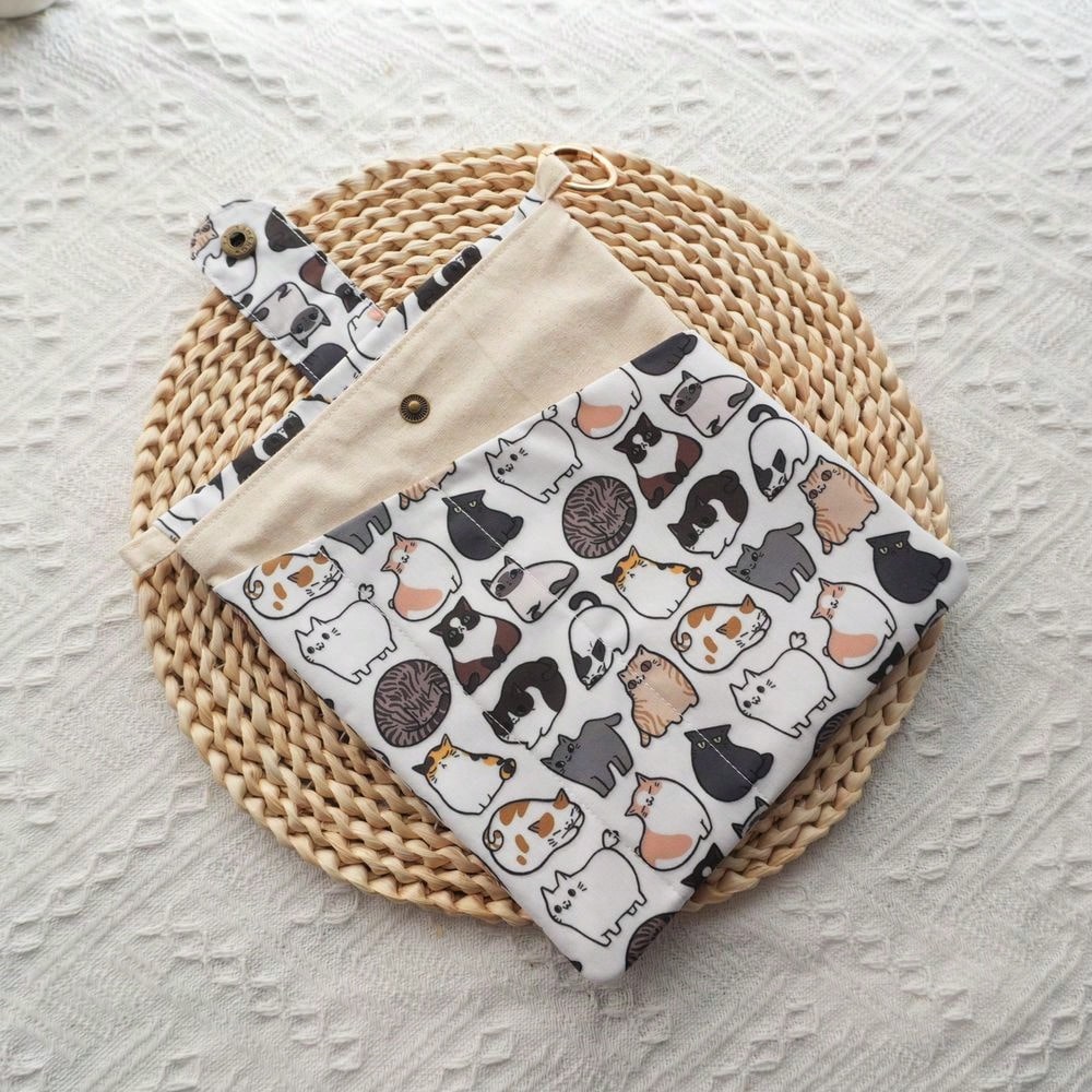 1PC Mellow Cat Canvas Book Bag - Ideal Stationery & Office Supply ulasan dan harga