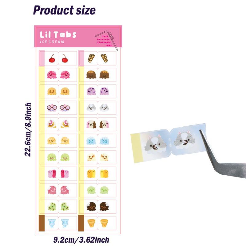 22/44pcs Cute ice cream Themed - Memo Pad Sticky ulasan dan harga