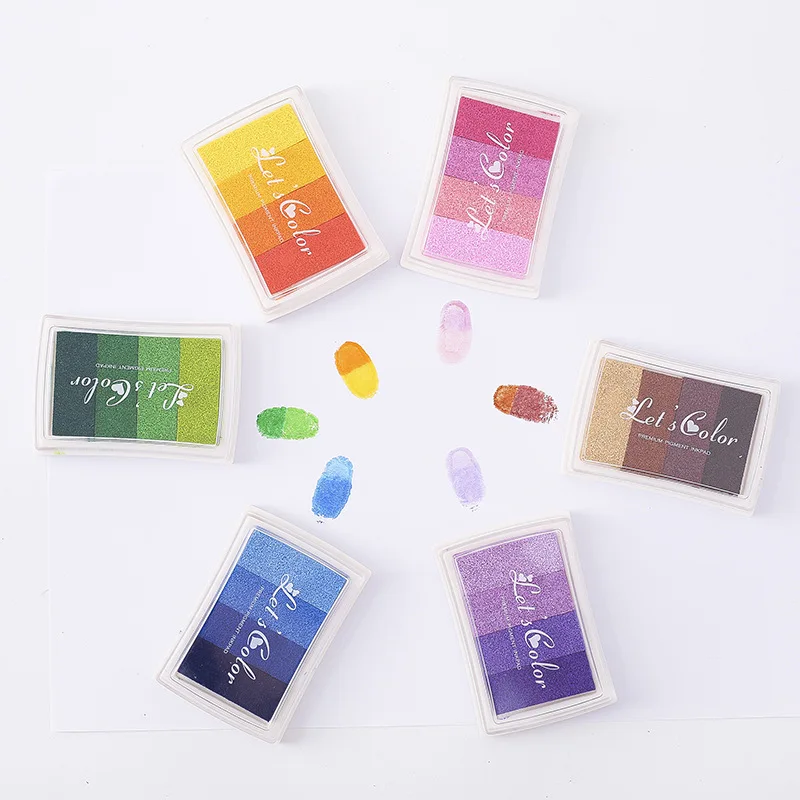 1PCS 4 colors Inkpad Ink stamp - Self Inking Stamp ulasan dan harga