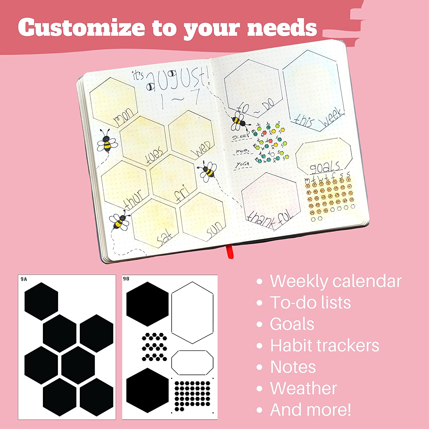 6Pack Reusable Plastic Weekly  - Notebook Dotted A5 ulasan dan harga