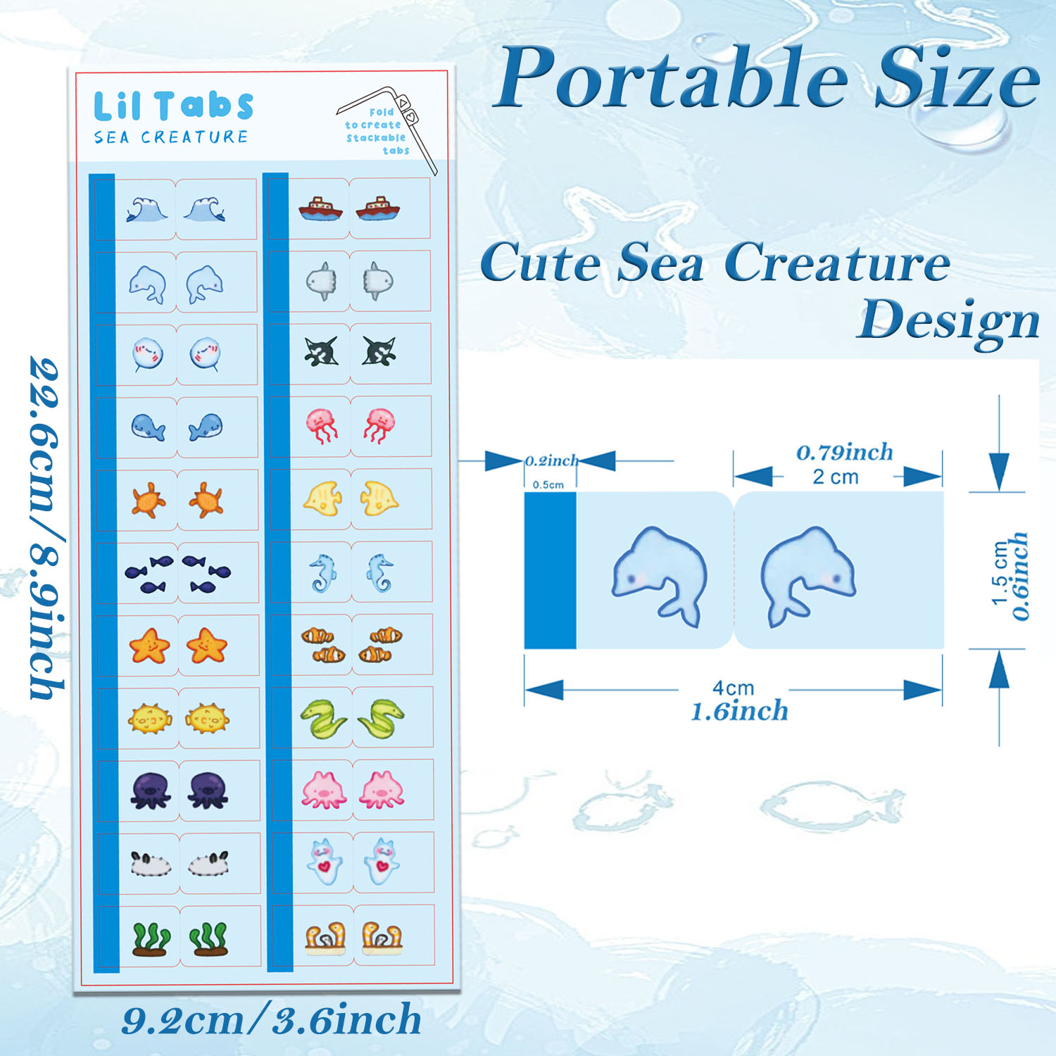 Sea Creature Lil Tab Stickers  - Memo Pad Sticky ulasan dan harga