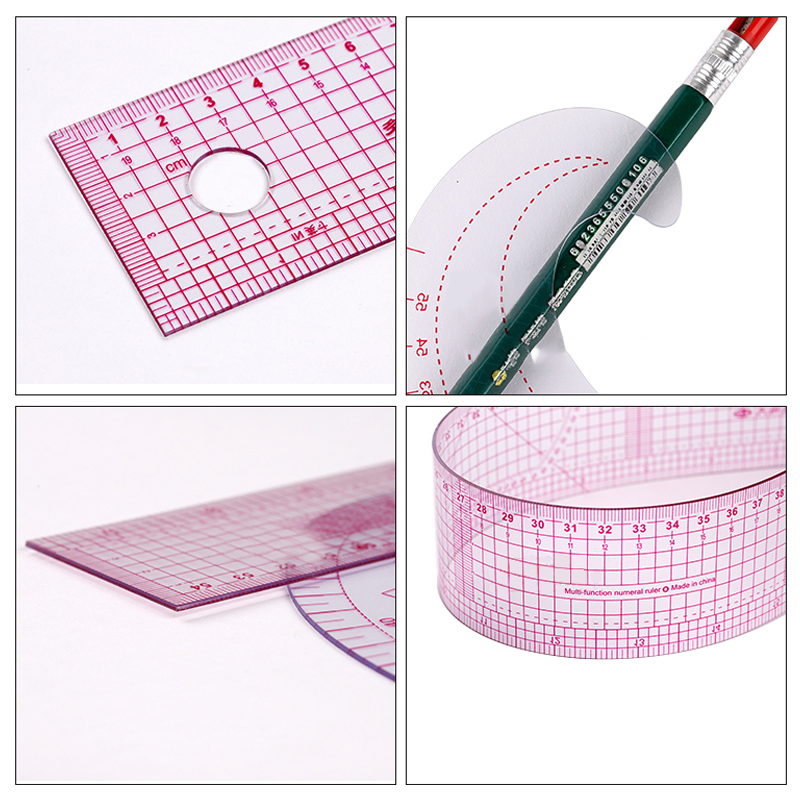 French Curve Cutting Ruler Fas - Ruler Set Transparent ulasan dan harga