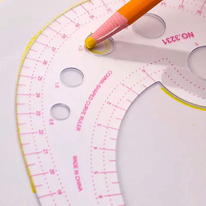 French Curve Cutting Ruler Fas - Ruler Set Transparent ulasan dan harga