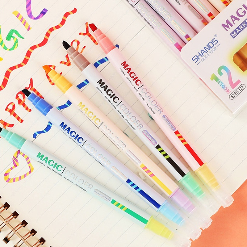 Double-ended Magic Color Chang - Highlighter Set Pastel ulasan dan harga