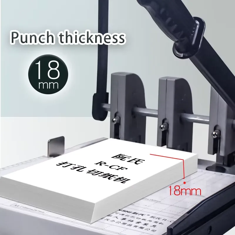3-Hole Punch with Paper Cutter - Paper Punch 3 Hole ulasan dan harga