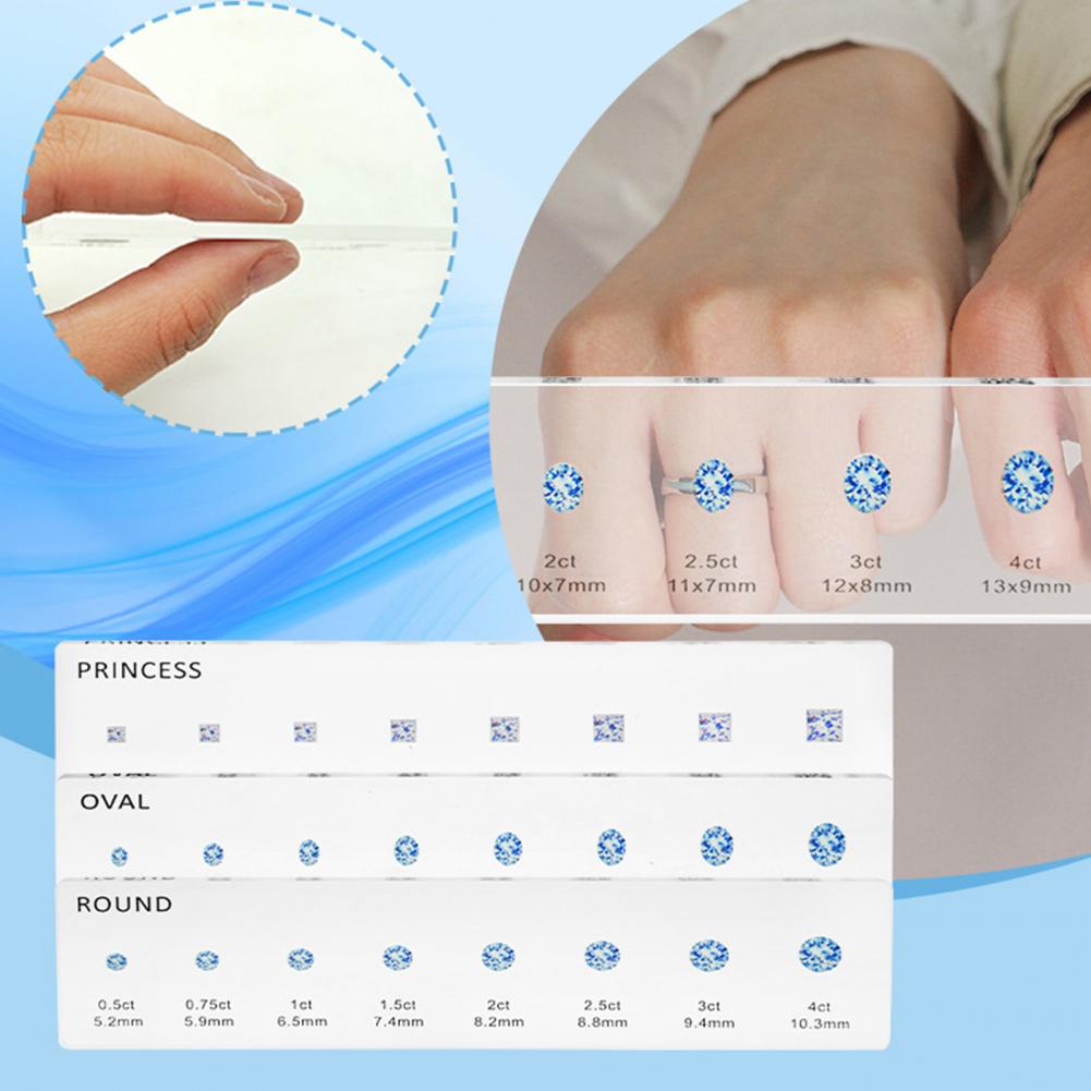 Rhinestone Size Ruler 3pcs Rhi - Ruler Set Transparent ulasan dan harga