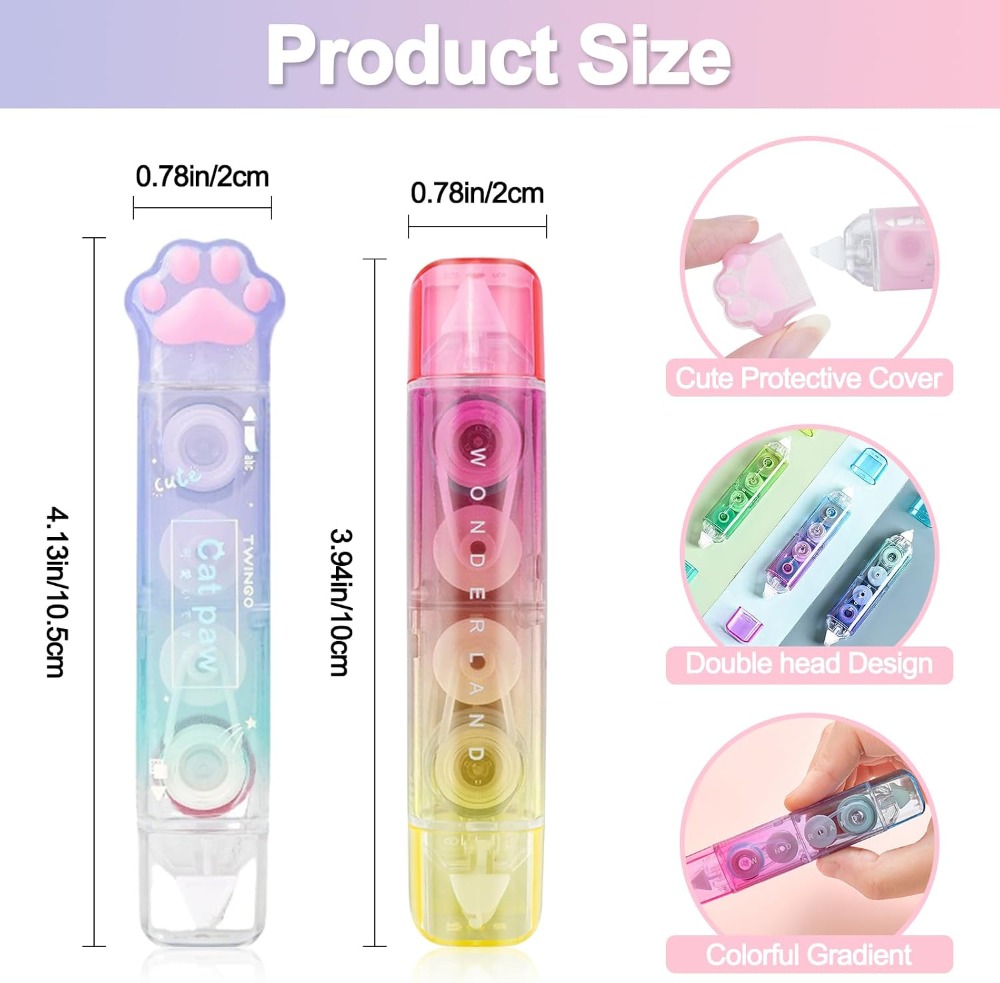 6 Pcs Correction Tape, 2 in 1  - Correction Tape Roller ulasan dan harga