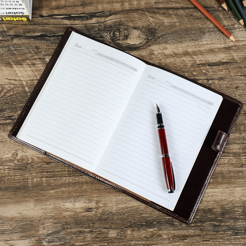 Genuine Leather Handmade A5 La - Office Stationery Supply Business ulasan dan harga