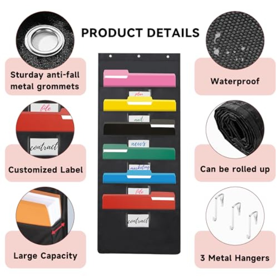 Black Hanging Wall File Organi - File Folder Hanging ulasan dan harga