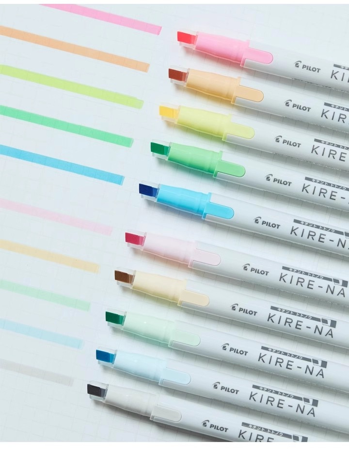 PILOT KIRE-NA Highlighter Pen  - Highlighter Set Pastel ulasan dan harga