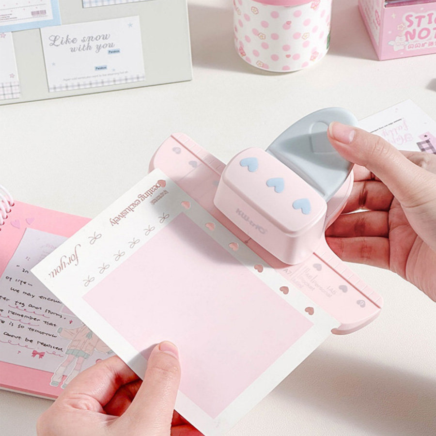 Love Shape 3 Hole Punch 4mm Di - Paper Punch 3 Hole ulasan dan harga