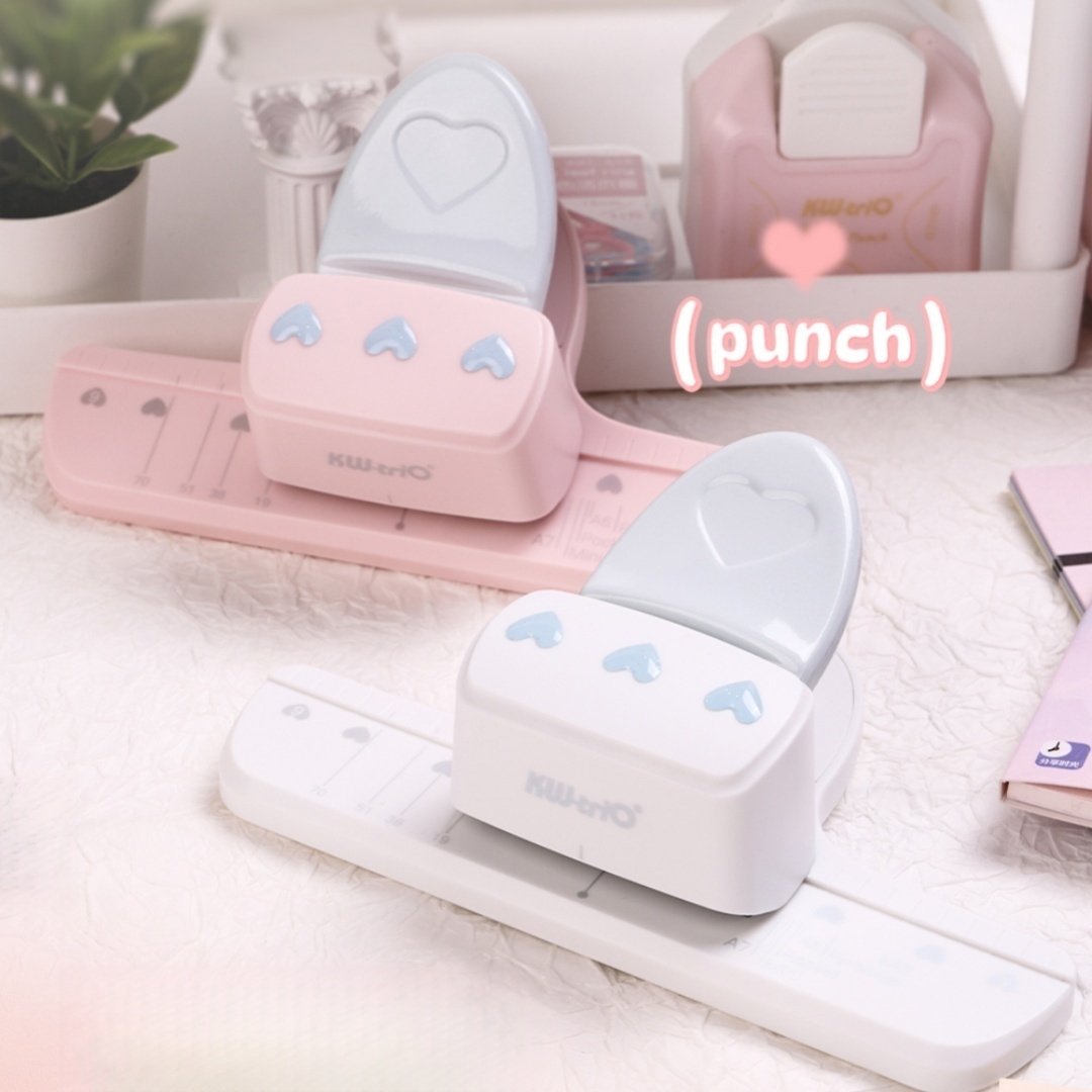 Love Shape 3 Hole Punch 4mm Di - Paper Punch 3 Hole ulasan dan harga