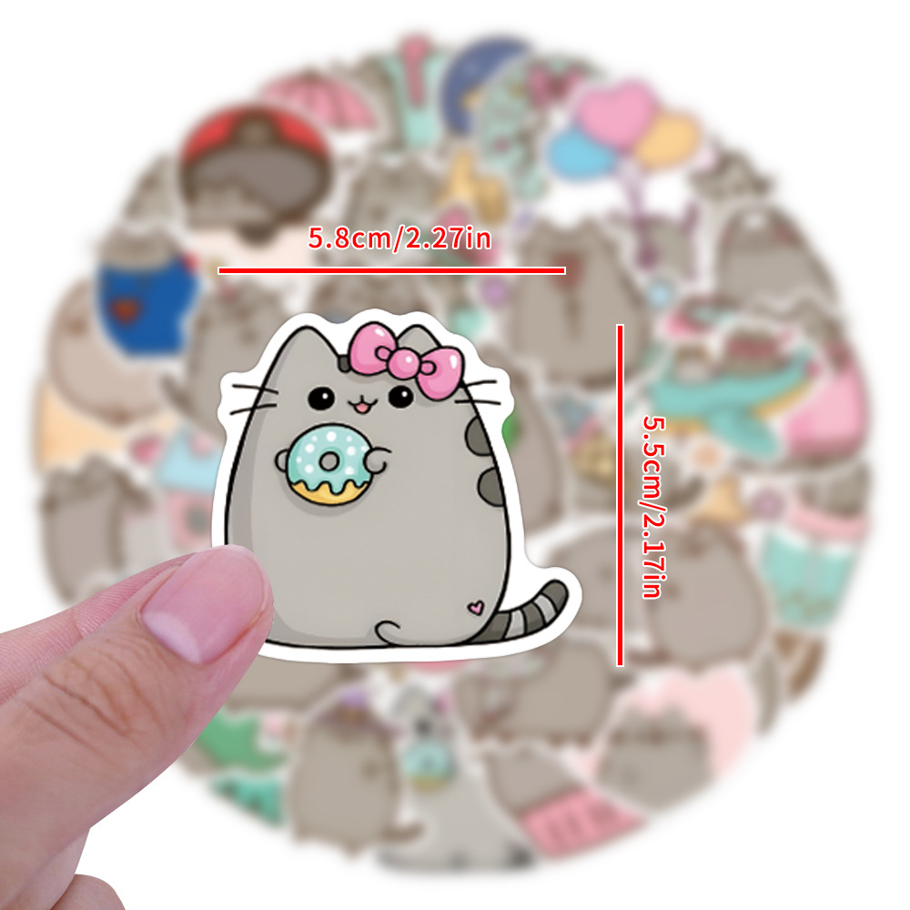 55pcs Pusheen Anime Stickers W - Memo Pad Sticky ulasan dan harga