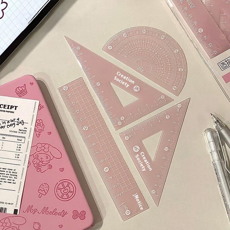 4PCS/Set Transparent Measuring - Ruler Set Transparent ulasan dan harga