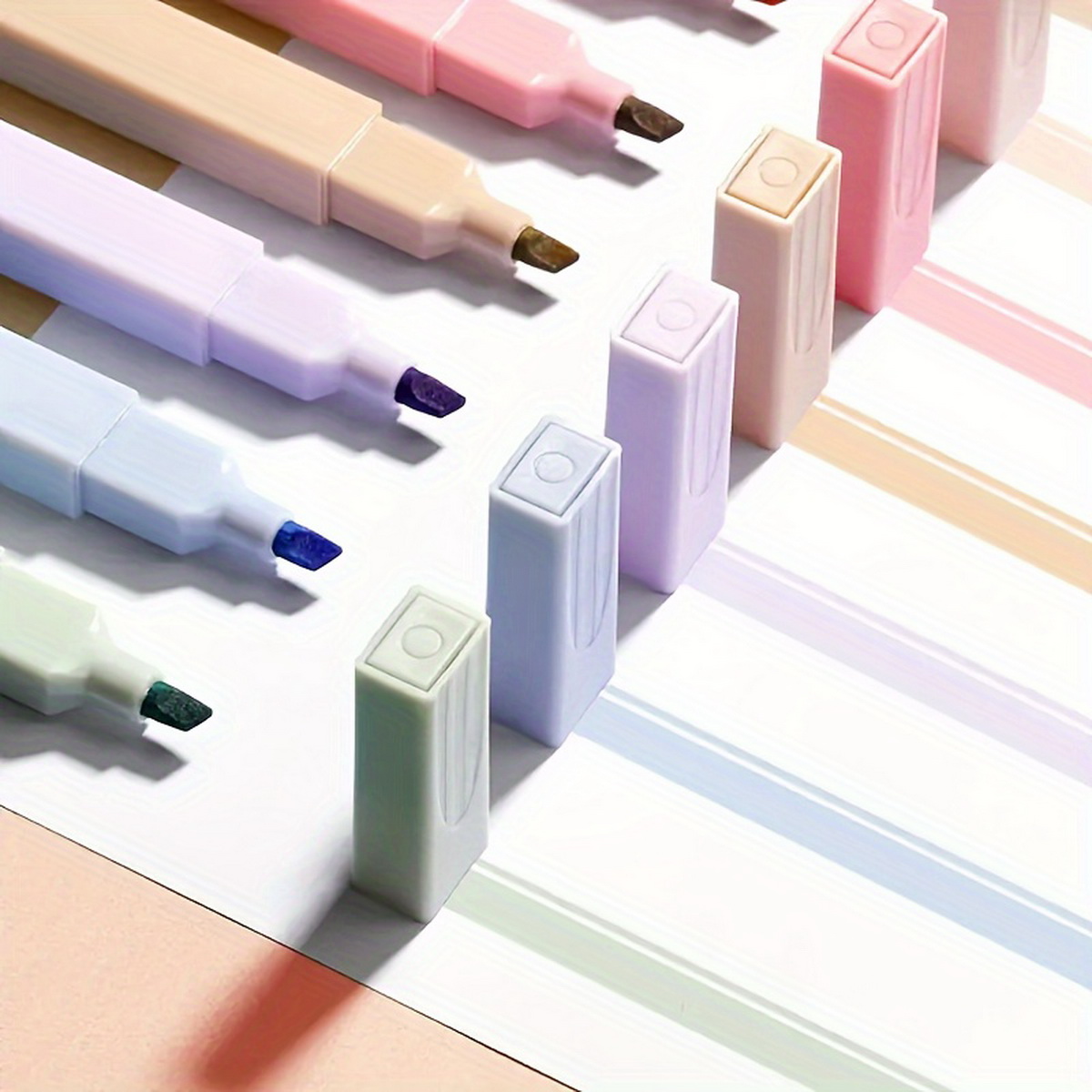 6/12pcs Assorted Color Highlig - Highlighter Set Pastel ulasan dan harga