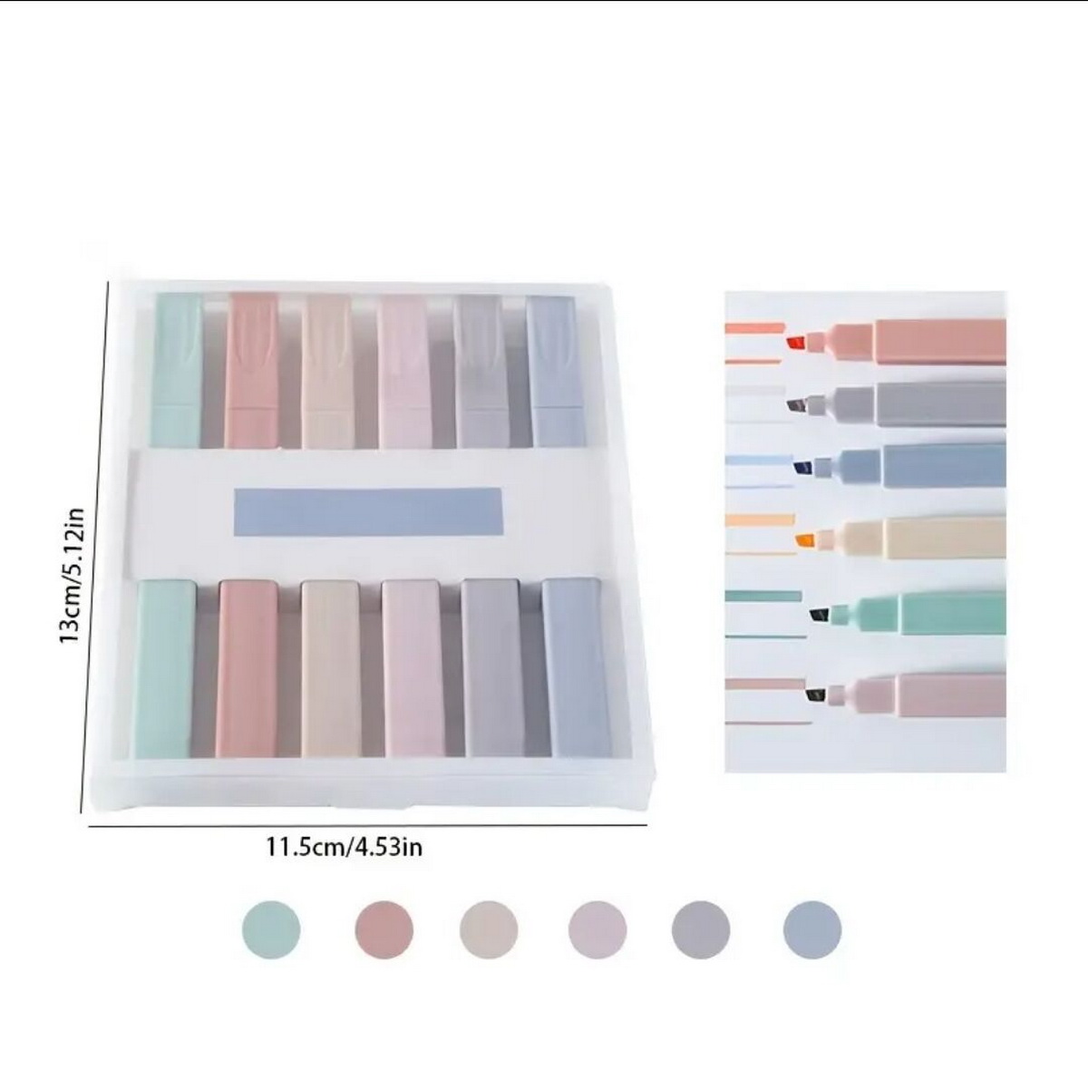 6/12pcs Assorted Color Highlig - Highlighter Set Pastel ulasan dan harga