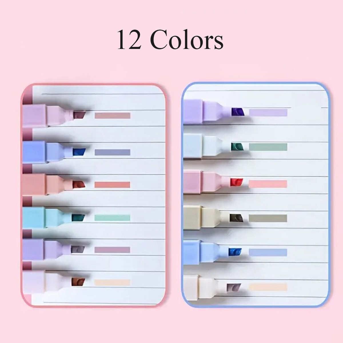 6/12pcs Assorted Color Highlig - Highlighter Set Pastel ulasan dan harga