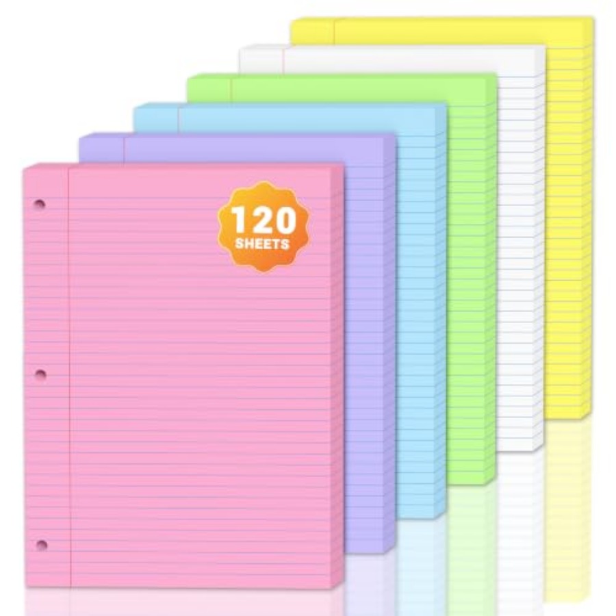 120 Sheets Colored 8x10.5 Inch - Paper Punch 3 Hole ulasan dan harga