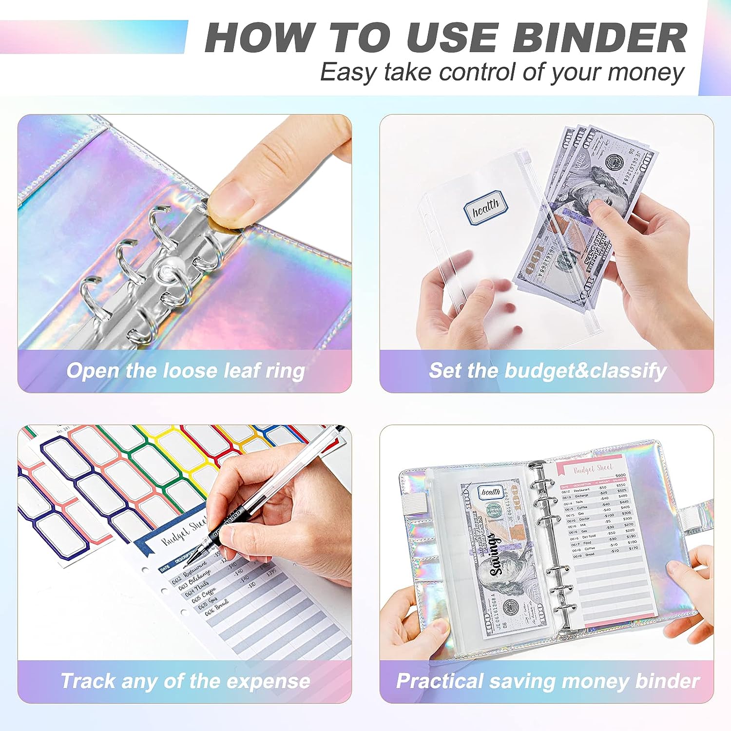 2023 laser Budget Binder Zippe - Planner Weekly Budget ulasan dan harga