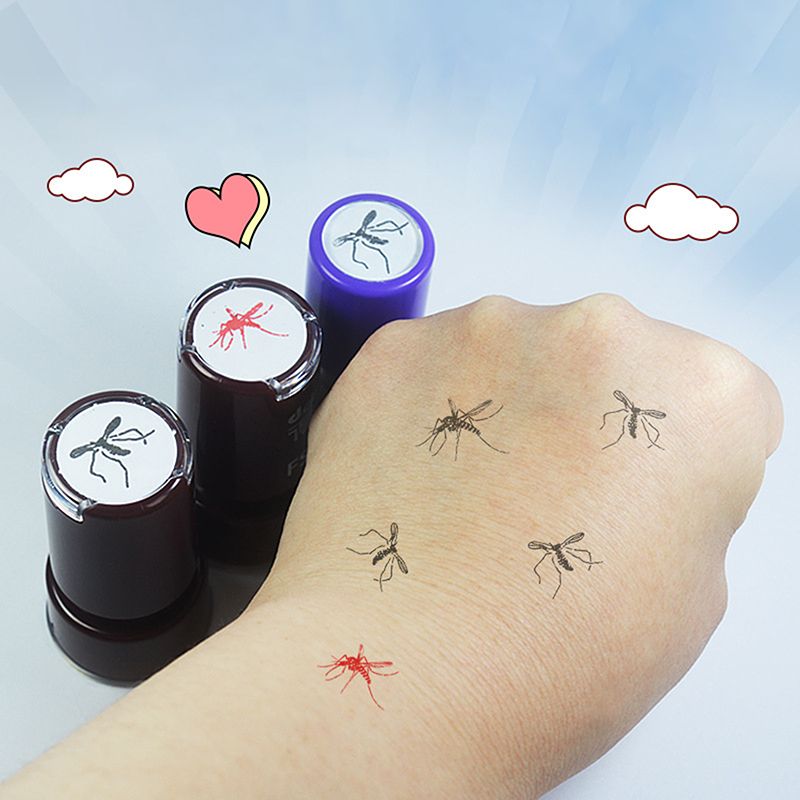 1/4pcs Mosquito Pattern Self-I - Self Inking Stamp ulasan dan harga