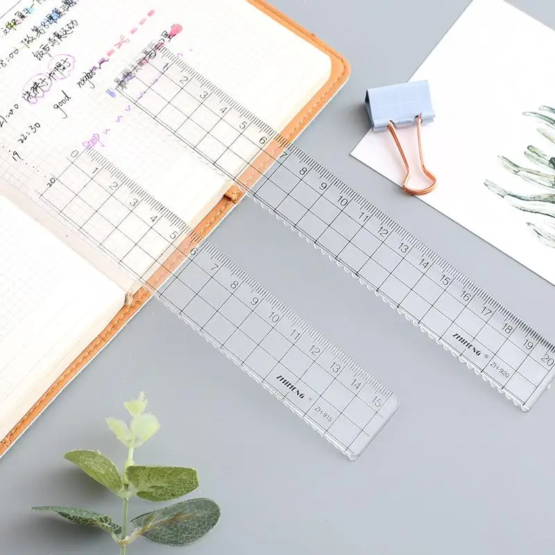 1Pcs Simple15cm 18cm 20cm Tran - Ruler Set Transparent ulasan dan harga