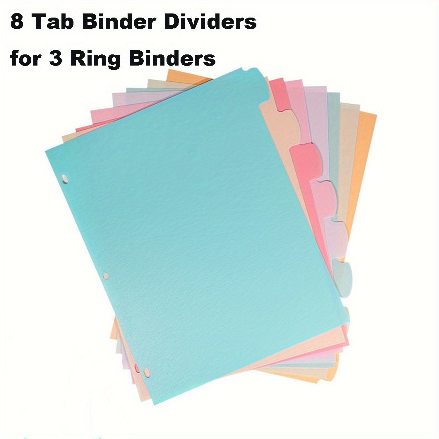 8 Tab Binder Dividers for 3 Ri - Paper Punch 3 Hole ulasan dan harga