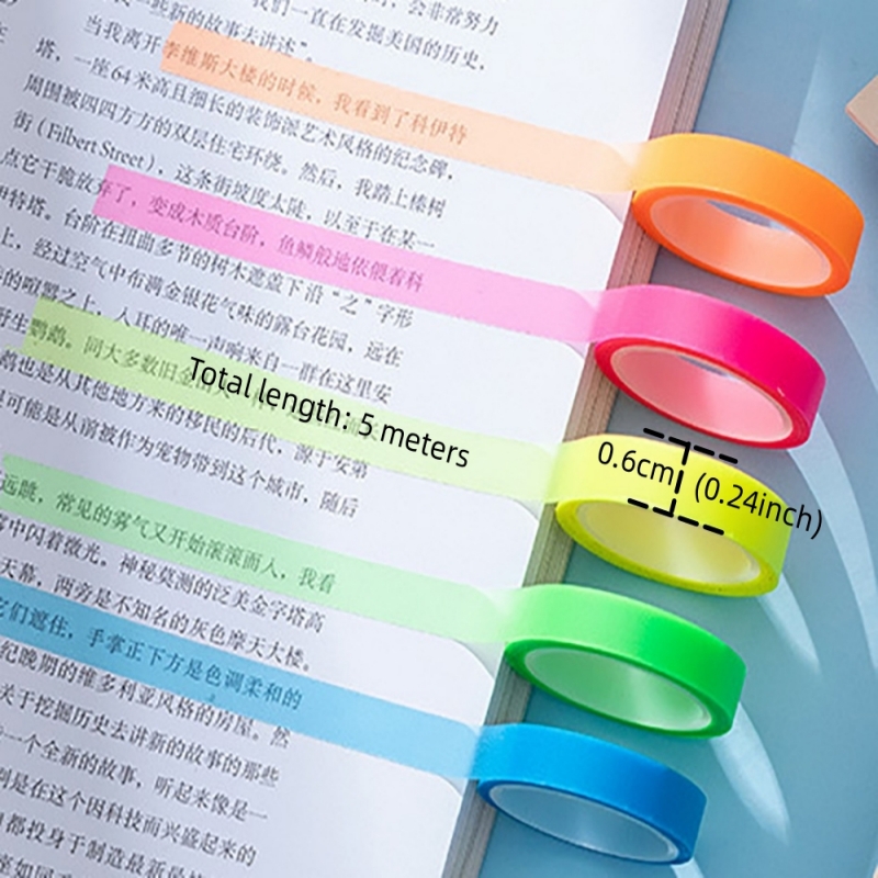 5 Rolls Multicolor Writable St - Correction Tape Roller ulasan dan harga