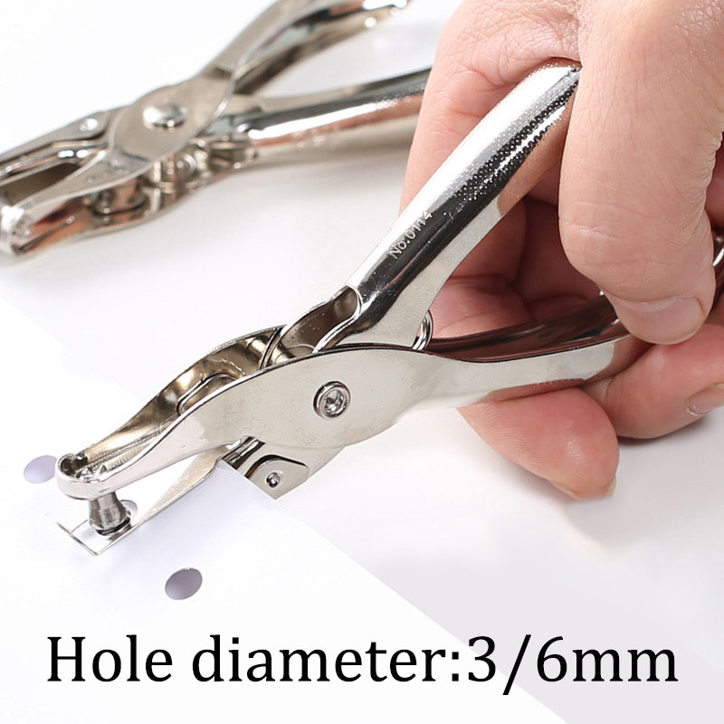 Hand Held Metal Stationery Rou - Paper Punch 3 Hole ulasan dan harga