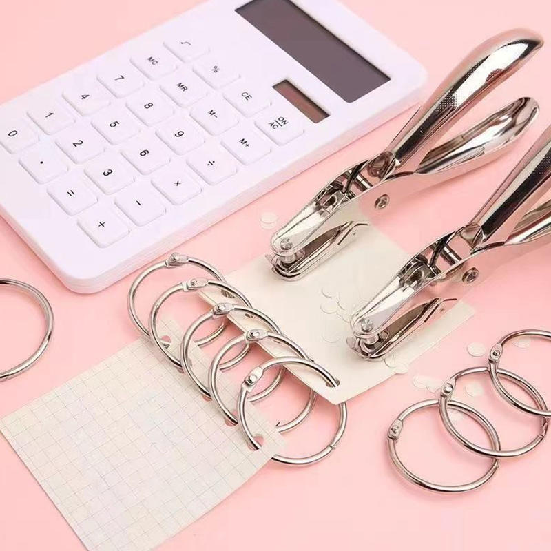 Hand Held Metal Stationery Rou - Paper Punch 3 Hole ulasan dan harga