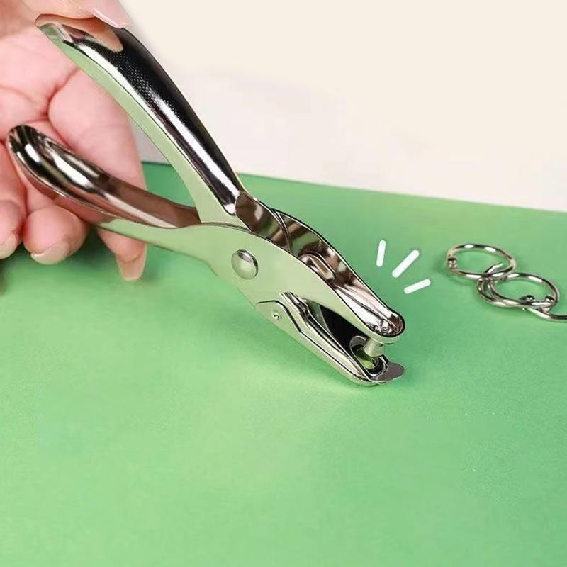 Hand Held Metal Stationery Rou - Paper Punch 3 Hole ulasan dan harga