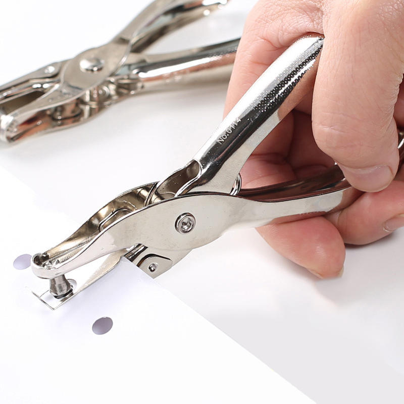 Hand Held Metal Stationery Rou - Paper Punch 3 Hole ulasan dan harga