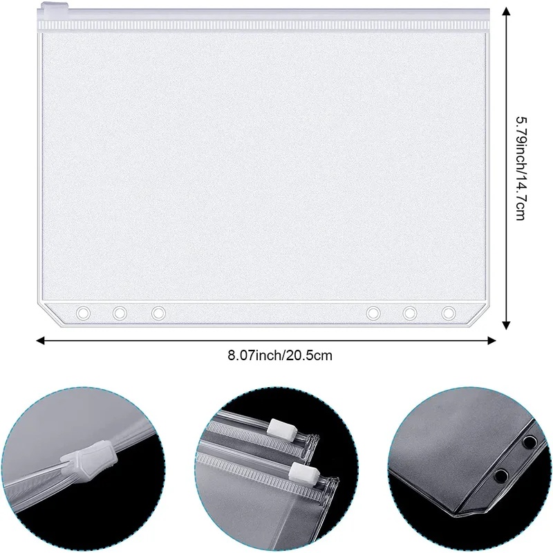 6-30PCS Binder Pockets A6 6-Ho - Planner Weekly Budget ulasan dan harga
